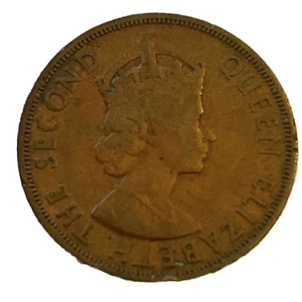 QUEEN ELIZABETH II British Caribbean Territories Eastern Group 1958 2 CENT